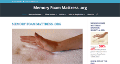 Desktop Screenshot of memoryfoammattress.org