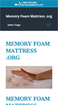 Mobile Screenshot of memoryfoammattress.org